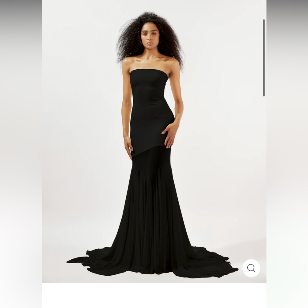 Deme by Gabriella Strapless Black Gown